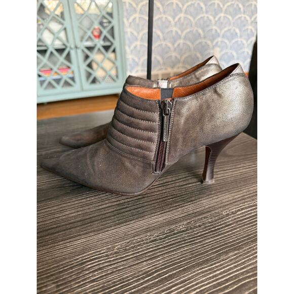 NWOT Donald J. Pliner Metallic Ankle Square Toe Booties - Picture 6 of 6
